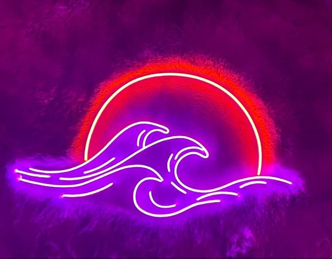 LED Decorative Lights USB Mountains Sunrise Sunset Led Neon Signs Home Decoration Wall Art Holiday Gift Brightness Adjustable 15.7''x15''-Ruum Studio Home