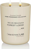 M&SENSE Natural Soy Candle| Forest Lodge | 16.6 oz, 95H Burn | Minimalist Scented Candle for Relaxation, Gifting, Home Décor | for Bedroom, Office, Party Large-Ruum Studio Home
