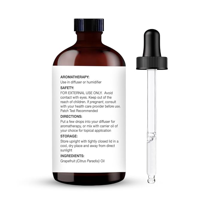Majestic Pure Grapefruit Essential Oil with Glass Dropper - Huge 4 Fl Oz - 100% Pure and Natural Grapefruit Oil - Premium Grade Essential Oils for Diffuser, Aromatherapy, Soap and Candle Making-Ruum Studio Home