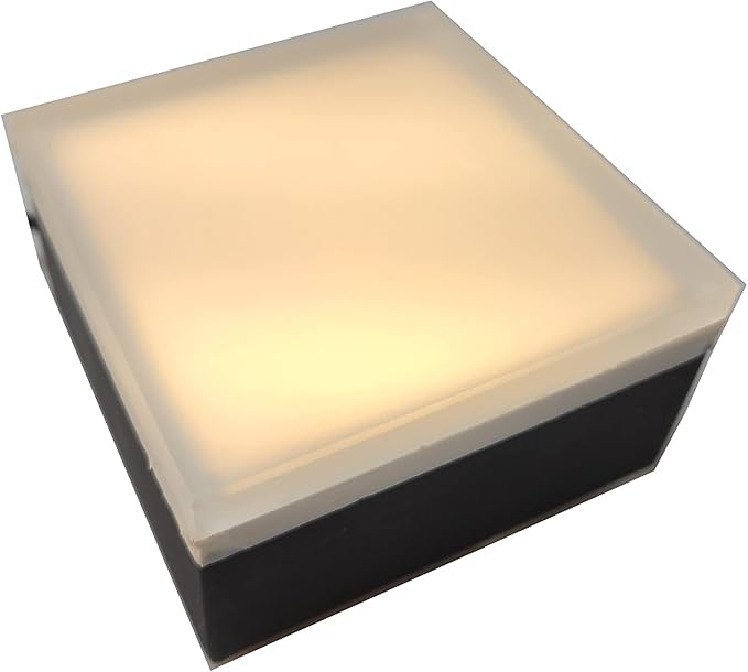 LUMENGY Paver Light 8×8 Inch (7.87 inch X 7.87 inch), Warm White Glare-Free Illumination for Driveways, Pathways, Pool Deck & Patios, 2700K Warm White, 12V AC/DC, Waterproof & Drive-Over Rated-Ruum Studio Home