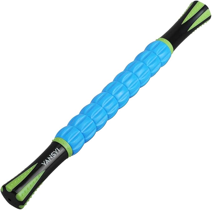Yansyi Muscle Roller Stick for Athletes - Body Massage Roller Stick - Release Myofascial Trigger Points Reduce Muscle Soreness Tightness Leg Cramps & Back Pain for Physical Therapy & Recovery (Blue 2)-Ruum Studio Home