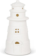White Ceramic Lighthouse Statue Lamp - Light House Book Shelf Decor Aesthetic,Beach Themed Room Decor,Nautical Coastal Ocean Decor for Home Bedroom Bathroom Living Room-Ruum Studio Home