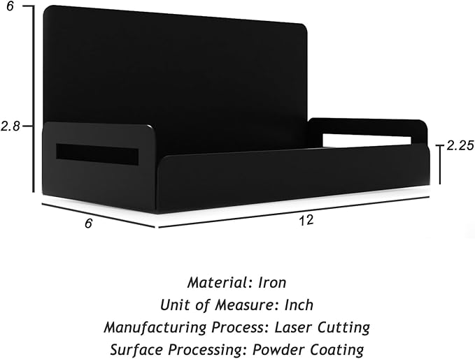 2-Pack Magnetic Spice Rack for Refrigerator - Heavy-Duty 20LB Capacity - Strong Magnetic Shelves for Classroom Whiteboards and Garage Tools, Kitchen Organizer for Utensils, Black-Ruum Studio Home
