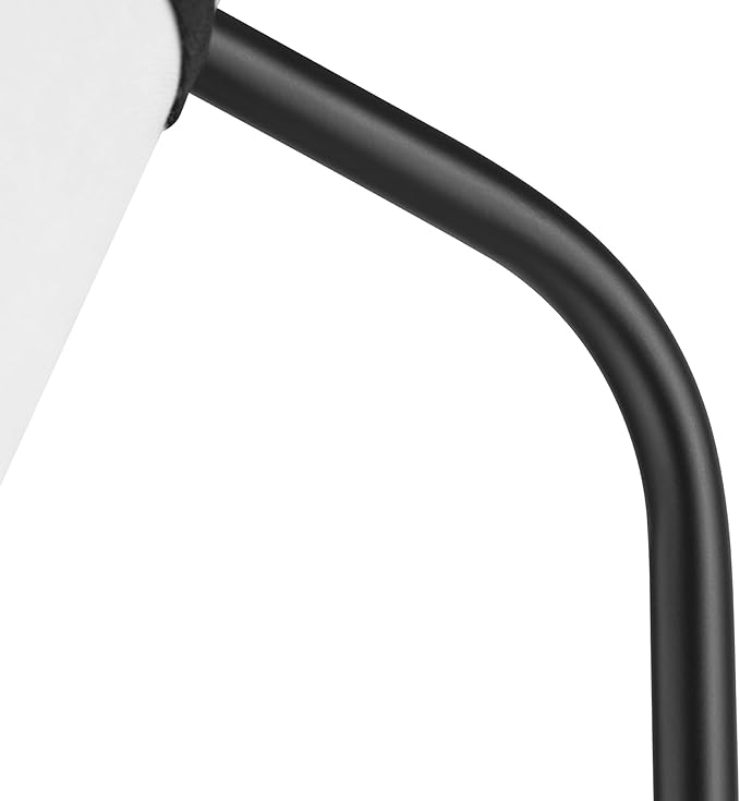 GLOBE Electric 61000145 62" Floor Lamp, Matte Black, White Fabric Shade, in-Line of/Off Foot Switch, 6-Foot Black Cord, Reading Light, Bedroom, Living Room, Home Decor-Ruum Studio Home