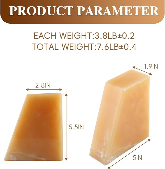 Onyx Book Ends Decorative, Unique Bookends for Shelves，8LB Bookends to Hold Heavy Books Durable Book Holder Stopper for Home Office Desk Bookshelf Decoration, Set of 2, Mexico Onyx-Ruum Studio Home