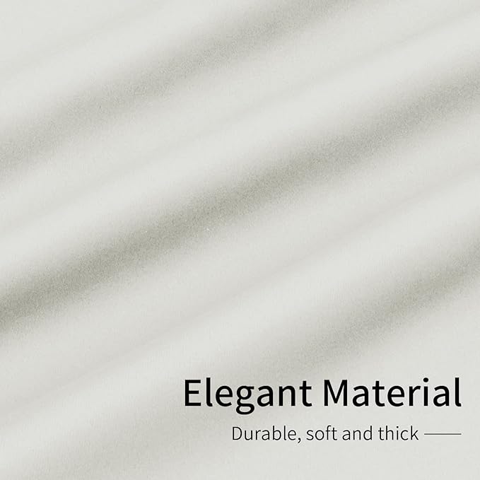 Easy-Going Blackout Curtains for Bedroom, Solid Thermal Insulated Grommet and Noise Reduction Window Drapes, Room Darkening Curtains for Living Room, 2 Panels (34x63 in, Ivory)-Ruum Studio Home