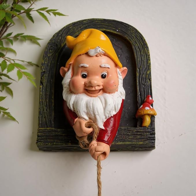 Elenon Climbing Gnomes Tree Faces Decor, Adorable Gnome Tree Hugger Fairy Garden Statue, Funny Peeker Sculpture Outdoor Yard Patio Art (2pcs)-Ruum Studio Home