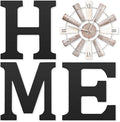 Farmhouse Home Signs with Windmill Clock Wall Decor Rustic Home Letters Wall Art for Living Room Kitchen Entryway Dining Room Bedroom (black)-Ruum Studio Home