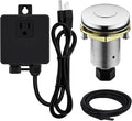 Garbage Disposal SinkTop Air Switch Kit with Stainless Steel Button,Chrome-Ruum Studio Home