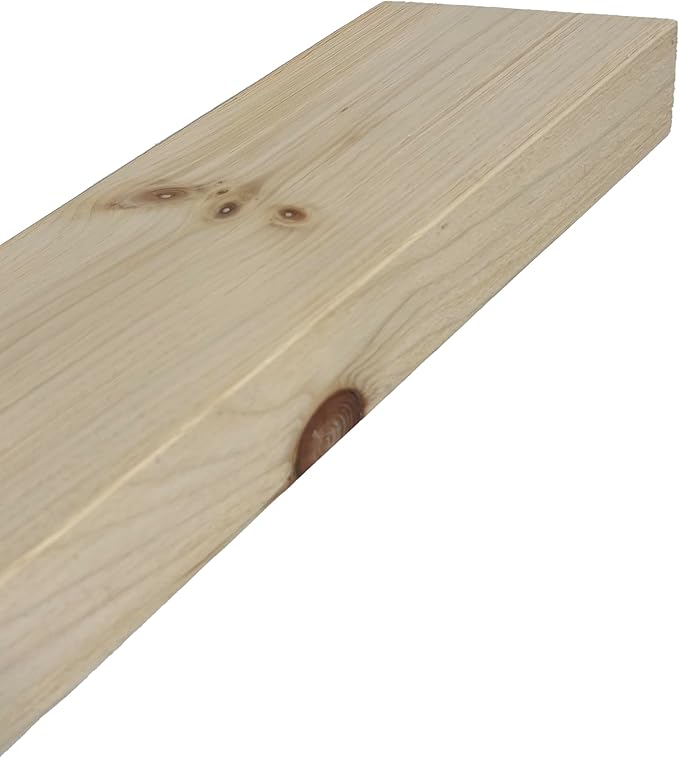 Joel's Antiques 24 Inch Floating Shelves for Wall - 24x6x2 in - Unfinished Wood Shelf Design, Wooden Wall Shelves for Bedroom, Bathroom, Kitchen and Living Room - Display and Store Your Décor at Home-Ruum Studio Home