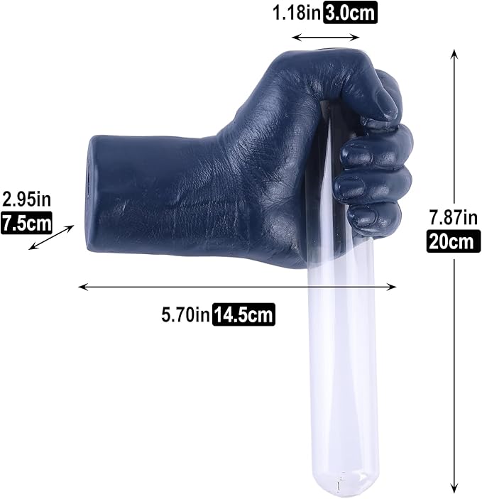 Blue Wall Sculpture,Wall Art Bedoroom,Hand Vase,Funky Flower Vase Decorations,Unique Wall Statue,Home Decor Art-Ruum Studio Home