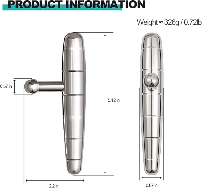 2 in 1 Trigger Points Massage Tool Stainless Steel T-Bar Deep Tissue Massage Tool for Pain Relief Full-Body Fascial Relaxation – Ideal for Shoulders, Neck, Legs, and Arms – Perfect for Sports Therapy-Ruum Studio Home