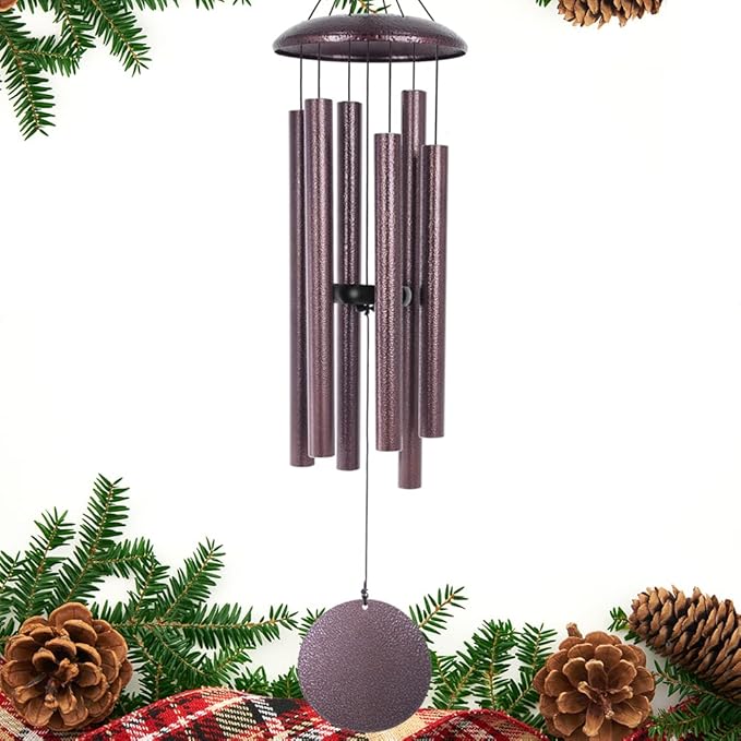 ASTARIN Wind Chimes, 36 Inch Large Metal Outdoor Chimes with 6 Tubes, Deep Tone, Tuned for Garden, Balcony, Patio & Home Decor. Bronze-Ruum Studio Home