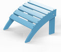 GREENVINES Adirondack-Ottoman | HDPE Plastic | Outdoor Footrest | All Weather | Foot Rest | Foot Stool | Arctic | for Adirondack Chair | for Patio Backyard Pool-Ruum Studio Home