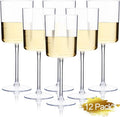 Ciaell 12 Pack Clear Plastic Wine Glasses - 10 Oz Disposable Wine Glasses with Stem for Parties & Weddings & Poolside & Outdoors & Camping-Ruum Studio Home