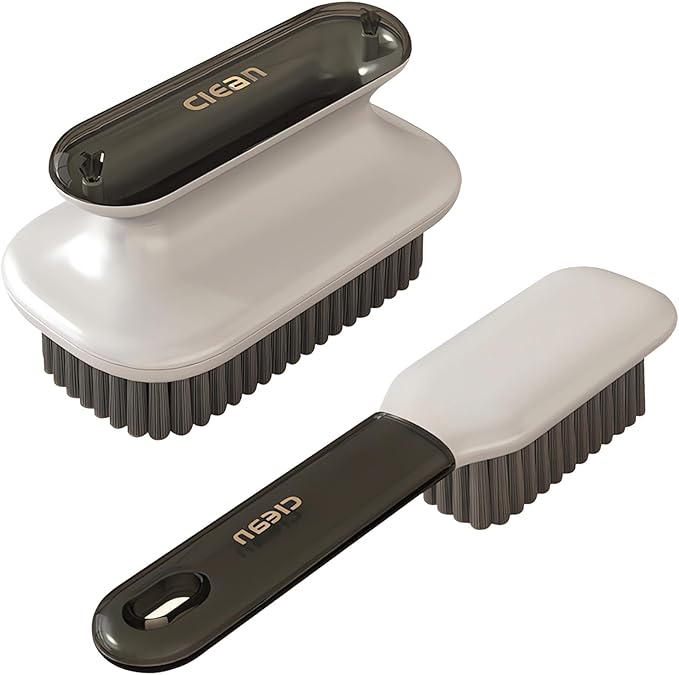 Laundry Stain Brush Household Scrub Brush Laundry Brush for Stain Removal,Soft Bristle Brush 2 Pack Stain Brush for Clothes Scrubbing Bathroom Cleaning Brush,Easy to Hold-Ruum Studio Home