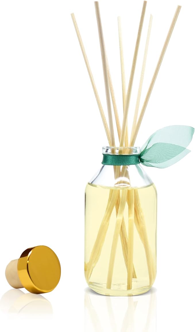 LOVSPA Reed Diffuser Set, Birchwood Pine Scented Oil Diffuser with Sticks, Home Fragrance Accessories for Bathroom Shelf Decor, Aroma Diffusers for Home or Office Desk, USA Made-Ruum Studio Home