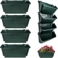 Self-Watering Wall Mounted Planter Set of 4, Indoor and Outdoor Vertical Planter, Stackable Wall Mounted, for Balcony Decoration-Ruum Studio Home