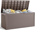 Vixzen 100 Gallon Waterproof Deck Box – Outdoor Storage Organizer for Patio & Garden,Grey-Ruum Studio Home