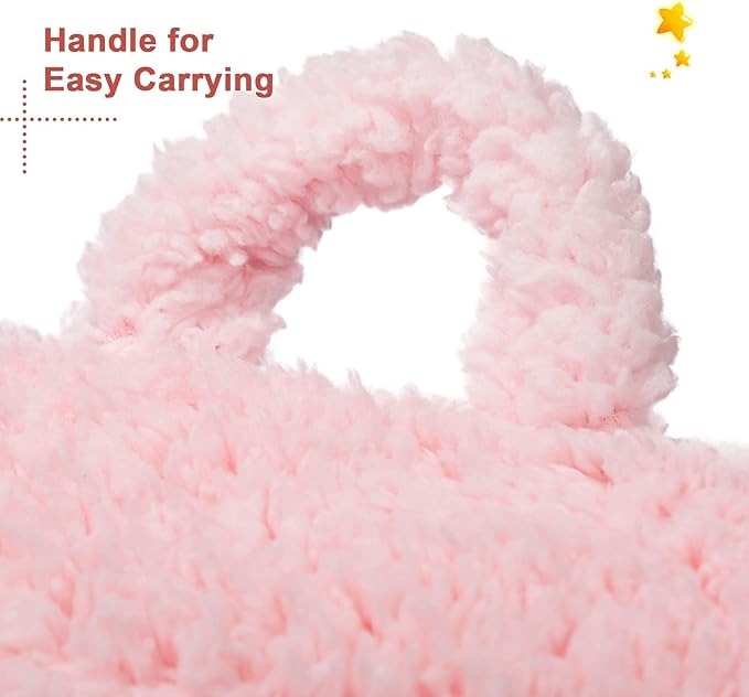 ALIMORDEN Kids Ultra-Soft Snuggle Foam Filled Chair, Toddler Cuddly Sherpa Reading Couch for Boys and Girls, Pink-Ruum Studio Home