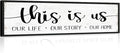 This is Us Sign Wall Decor: Family Wall Signs Rustic Farmhouse Living Room Country House Hanging Framed Wall Plaques,This is Us Our Life Our Story Our Home Quotes Wall Decor 12" x 40"-Ruum Studio Home