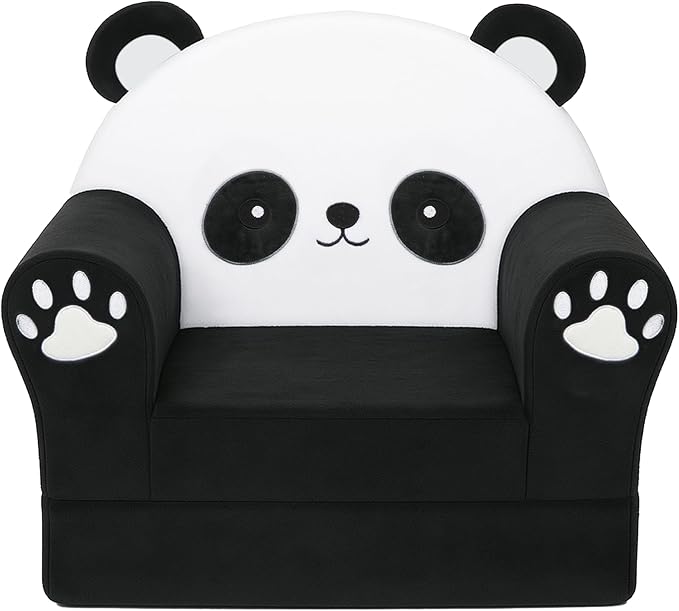 MONKISS Cute Toddler First Chair, Kids' Armchairs, Mini Couch for Baby, Panda, 1~2.5 Years Old-Ruum Studio Home