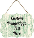 Personalized Wooden Welcome Sign Front Door Decor Personalized Home Sign Door Decorations Customized Image/Text Hanging Door Sign Farmhouse Decorations for Home Office 11.2 * 8 Inch-Ruum Studio Home