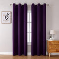 ChrisDowa Grommet Blackout Curtains for Bedroom and Living Room - 2 Panels Set Thermal Insulated Room Darkening Curtains (Royal Purple, 42W x 84L)-Ruum Studio Home