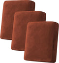 H.VERSAILTEX Velvet Stretch Couch Cushion Cover Plush Cushion Slipcover for Chair Loveseat Sofa Cushion Furniture Protector Seat Cushion Sofa Cover (3 Piece Sofa Cushion Covers, Rust)-Ruum Studio Home