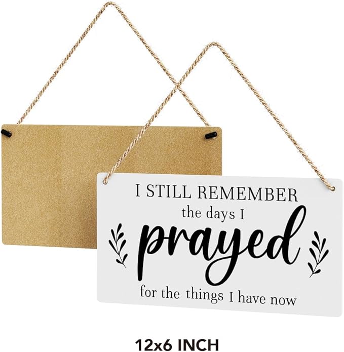 Christian Decor for Home I Still Remember The Days I Prayed Wall Decor Rustic Bible Verse Sign Scripture Printed Wood Sign Wall Art Religious Gifts Faith Based Gifts-Ruum Studio Home