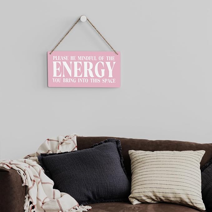 Pink Room Decor Spiritual Decoration Meditation Room Decoration Inspirational Spa Positive Affirmations Wall Decor Wood Plaque Sign Hanging Door Sign Home Office Yoga Room-Ruum Studio Home