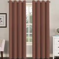 H.VERSAILTEX Room Darkening Curtains for Living Room Light Reducing Thermal Insulated Window Treatment Panels/Drapes Grommet Top 2 Panels (Washed Spice - 52 x 84 Inches)-Ruum Studio Home