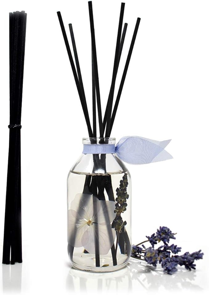 LOVSPA Reed Diffuser Set, Lavender De Provence Scented Oil Diffuser with Sticks, Home Fragrance Accessories for Bathroom Shelf Decor, Aroma Diffusers for Home or Office Desk, USA Made-Ruum Studio Home