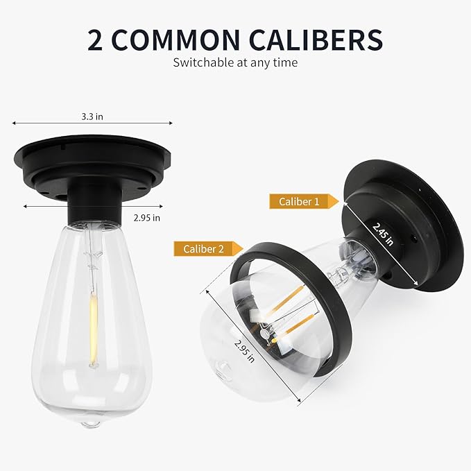 Replacement Solar Light Parts-Solar Lanterns Outdoor Waterproof Two Sizes for Versatile Switching 2 Pack They Can Serve As Accessories Or Stand Alone As Lanterns-Ruum Studio Home