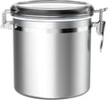 ENLOY 165oz Stainless Steel Airtight Canister for Kitchen, Large Flour Coffee Bean Tea Cereal Sugar Cookie Metal Food Storage Canisters with Clear Lid and Sturdy Locking Clamp-Ruum Studio Home