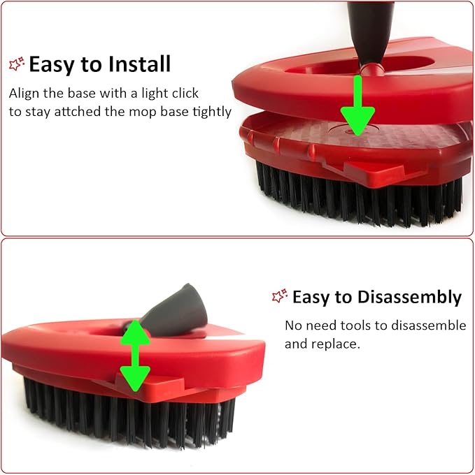 Spin Mop Scrub Brush Head Compatible with OCedar EasyWring 1 Tank System, Mop Scrubber Attachment, Upgraded Stiff Bristle Scrubbing Mop for Floor Cleaning-Ruum Studio Home