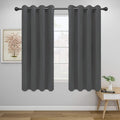 Easy-Going Blackout Curtains for Bedroom, Solid Thermal Insulated Grommet and Noise Reduction Window Drapes, Room Darkening Curtains for Living Room, 2 Panels (52x46 in,Gray)-Ruum Studio Home