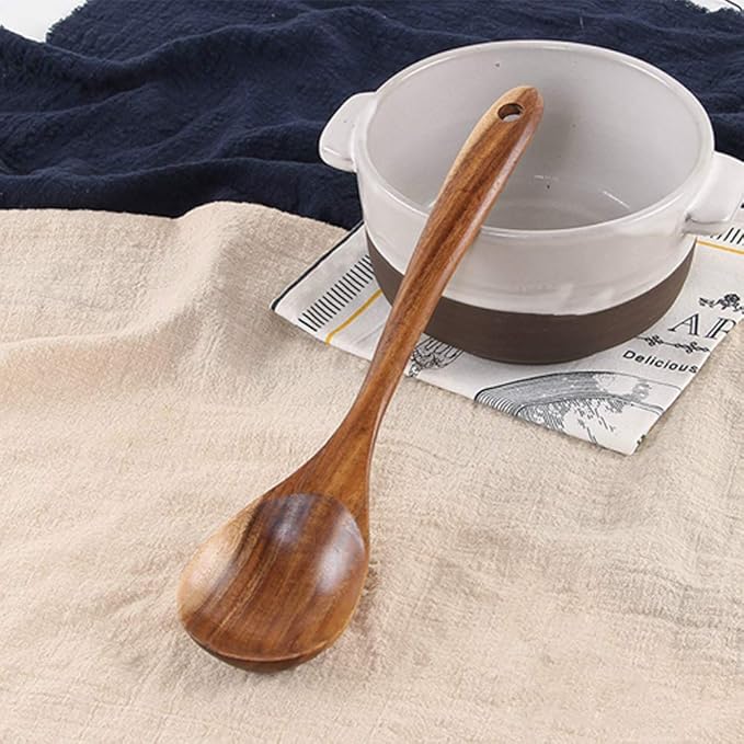 5 Pcs Best Wooden Spoons for Cooking Kitchen Utensils Set Acacia Wood Cooking Spatula Turner Non Toxic Utensil Slotted Serving Spoon Flat Spatulas Set Wooden Utensis Mixing Cooking Spoon Kitchen Tools-Ruum Studio Home