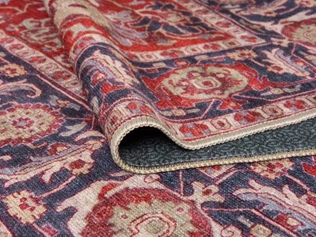 Keen Home Design 2x12 Rug - Machine Washable Runner Rug with Non-Slip Backing, Ideal for Hallway, Entryway, Kitchen, Laundry Room - Vintage, Easy Clean, Durable, Low Pile - (2'6" x 12')-Ruum Studio Home