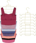 ZEDODIER 4 Pack Space Saving Bra Hangers, Non-Slip Tank Top Hanger, Closet Organizers and Storage for Camisoles Tank Tops Bras Ties Swimsuits Strappy Dress, Gold-Ruum Studio Home