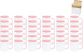 11oz Ceramic Sublimation Coffee Mug in White Gift Box, Case of 36 (Pink)-Ruum Studio Home