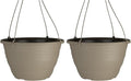 The HC Companies Wrapt Hanging Planters - Lightweight Plant Pot Hanger for Hanging Plants, Vegetables & Herbs - Outdoor & Indoor Hanging Basket for Plants (13" Pepperstone, Pack of 2)-Ruum Studio Home