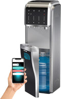 ICEPURE Multi-Function WiFi Water Cooler with Bullet and Crushed/Chewable Ice Maker, 5 Gallon Bottle Bottom Loading, Hot Cold Water Dispenser Built-in Ice Machine Combo, 35lbs/24H, Stainless Steel-Ruum Studio Home