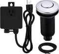 Garbage Disposal SinkTop Air Switch Kit with Long Button,Brass Made Cover,Chrome-Ruum Studio Home
