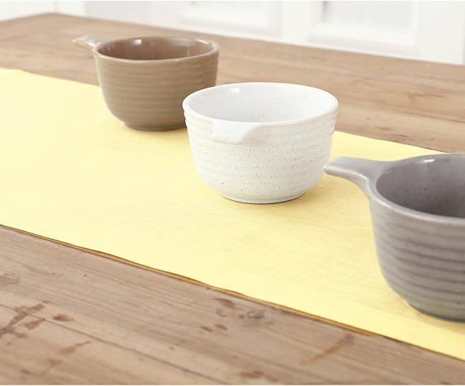 Solino Home Linen Yellow Table Runner 120 Inches Long - 100% Pure Linen 14 x 120 Inch Table Runner - Fete-Ruum Studio Home