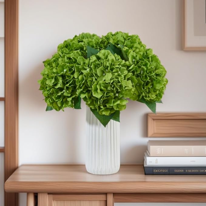 8pcs Fake Flowers Silk Hydrangea Artificial Flowers Bouquets Faux Hydrangea Stems for Home Table Centerpieces Wedding Party Decoration-Ruum Studio Home