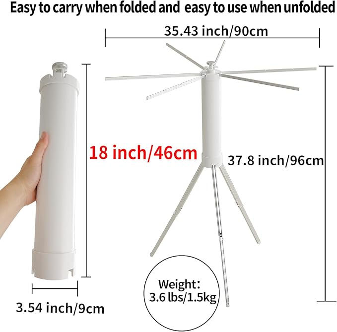 JOOM Clothes Drying Rack Portable Foldable - Drying Rack Clothing Space Saving,Collapsible Drying Rack for Laundry,Travel,Indoor,Outdoor. Folding Clothing Rack Home and Travel (Small Silver)-Ruum Studio Home