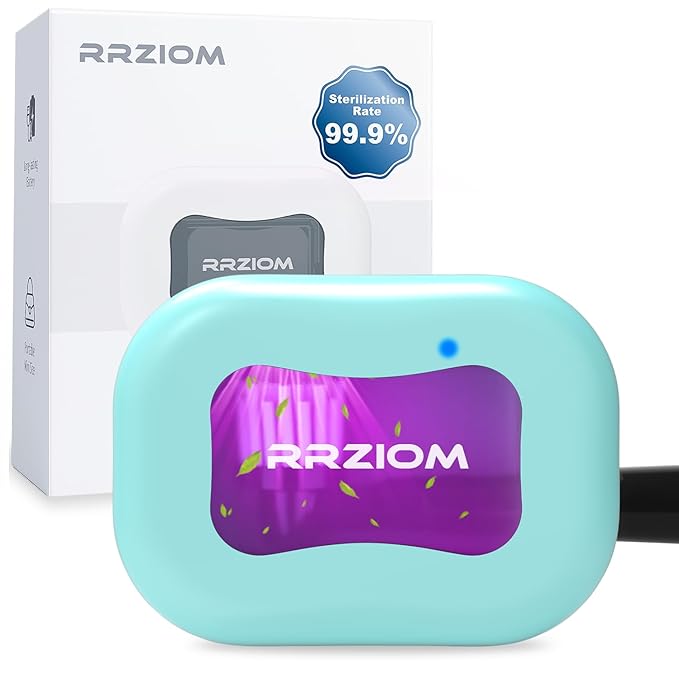 Toothbrush Sanitizer Case, RRZIOM Portable Toothbrush Covers Rechargeable, Rechargeable Toothbrush Cleaner Holder Case for Travel Home, Detachable Toothbrush Cover Cap for All Toothbrushes (Blue)-Ruum Studio Home