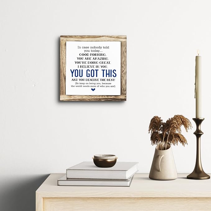 nspirational Wood Sign, Wooden Plaques Table Decor, Office Desk Sign, Farmhouse Home Decorate, Affirmation Signs Decorate Gift, Encouragement Gift, In Case No Nobody Told You Today Signs-Ruum Studio Home