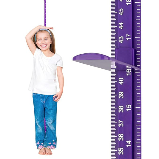Growth Chart for Wall, Children Height Measurement,3D Removable Growth Height Chart,Splicing Height Ruler for Kids Baby Nursery 79 inch (Purple)-Ruum Studio Home